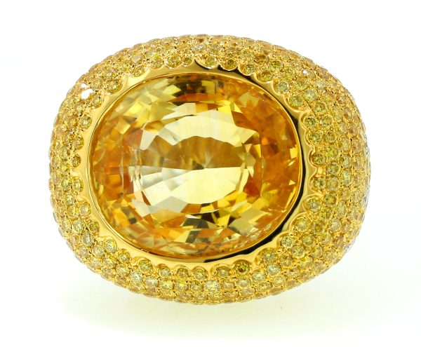 Yellow Sapphire Sunburst Ring - Image 3