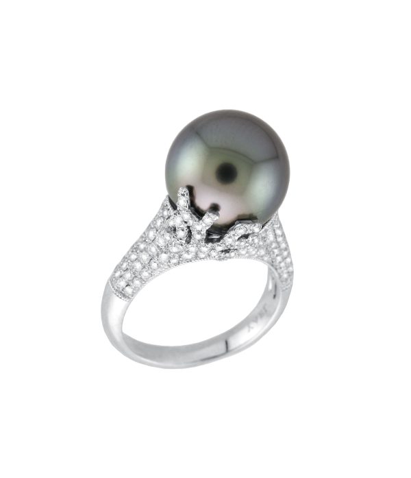 Tahitian Pearl Coral-Inspired Ring - Image 2