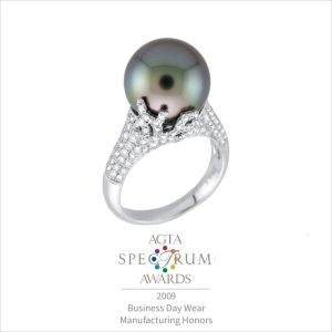 Tahitian Pearl Coral-Inspired Ring