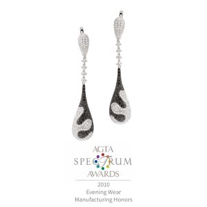 Midnight Flame Diamond Drop Earrings