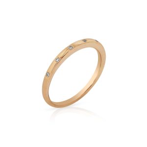Petite Diamond Band in Rose Gold