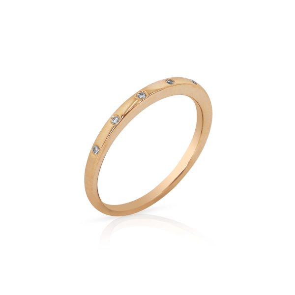 Petite Diamond Band in Rose Gold