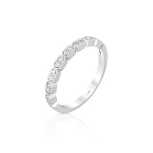 White Gold Bezel Diamond Band