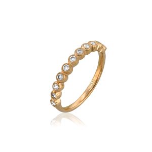 Diamond Bezel Stackable Band in Rose Gold