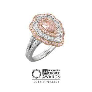 Pear Shape Pink Diamond Ring