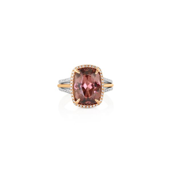 Cushion Brown Zircon Ring - Image 2