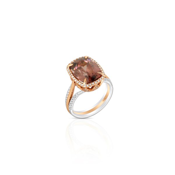 Cushion Brown Zircon Ring - Image 3