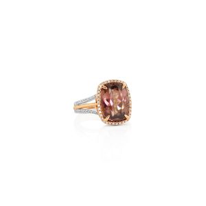 Cushion Brown Zircon Ring