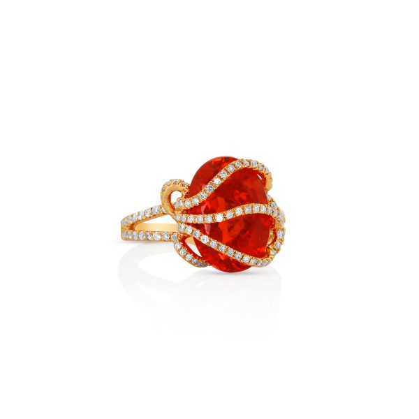 Helix Fire Opal Ring - Image 3