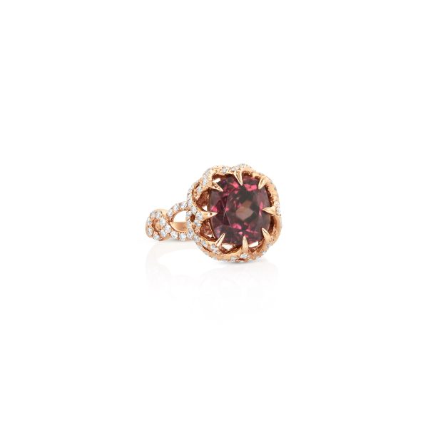 Brown Zircon Floral Ring - Image 2