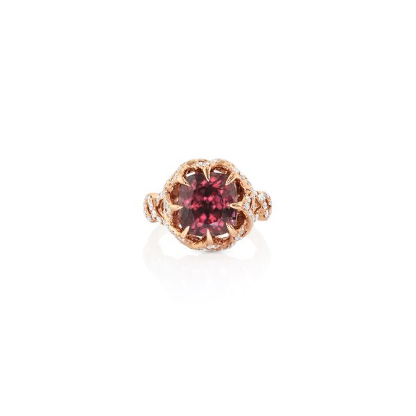 Brown Zircon Floral Ring - Image 3