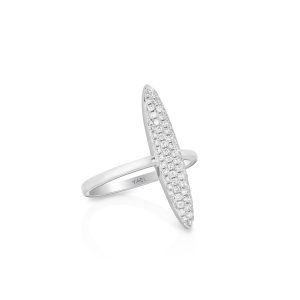 White Gold Diamond Bar Ring