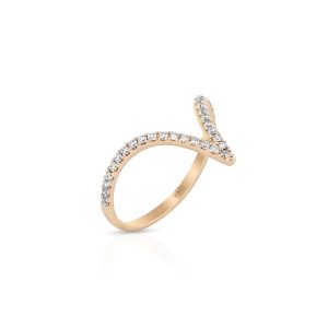 Diamond V-Shape Ring