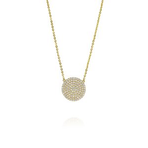 Diamond Circle Medallion Necklace
