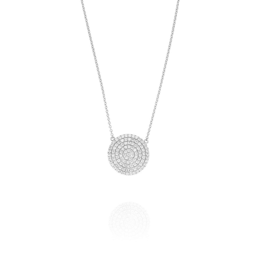Diamond Circle Medallion Necklace