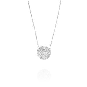 Diamond Circle Medallion Necklace