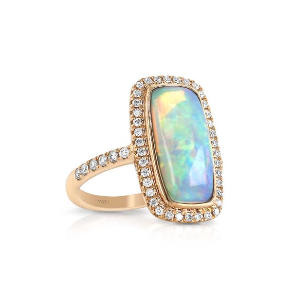 White Opal and Diamond Ring - Image 2