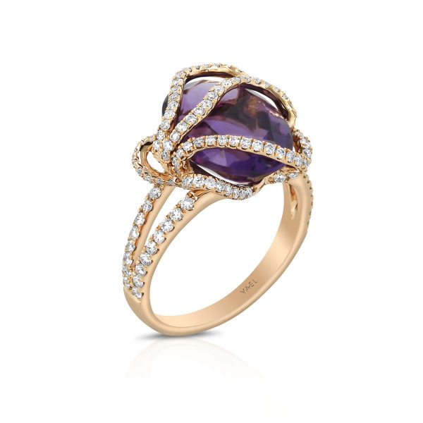 Helix Oval Amethyst Ring - Image 3