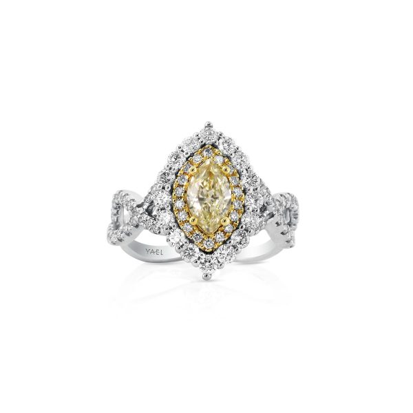 Marquise Fancy Yellow Diamond Ring