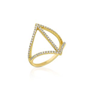 Geometric Diamond Statement Ring
