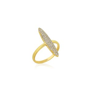 Yellow Gold Diamond Bar Ring