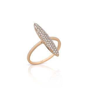 Rose Gold Diamond Bar Ring