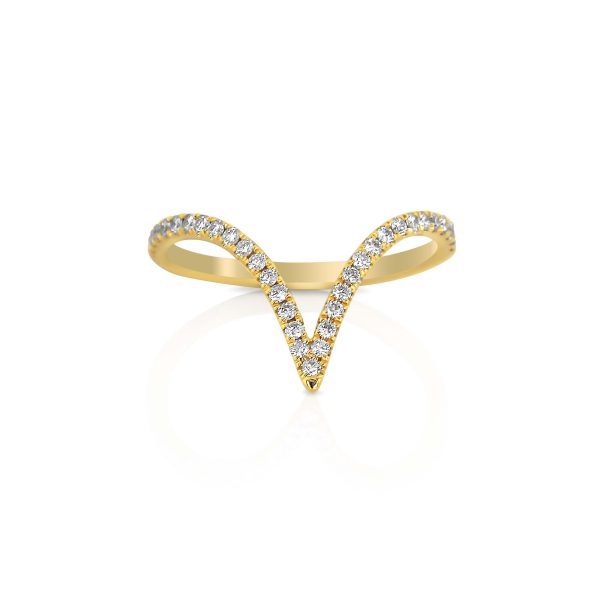 Diamond V-Shape Ring