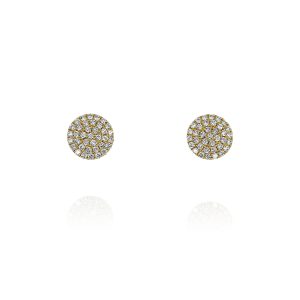 Diamond Circle Stud Earrings