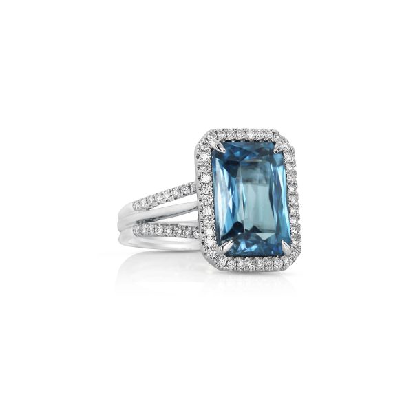 Radiant Blue Zircon Ring - Image 2