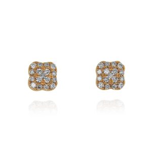 Diamond Cluster Stud Earrings