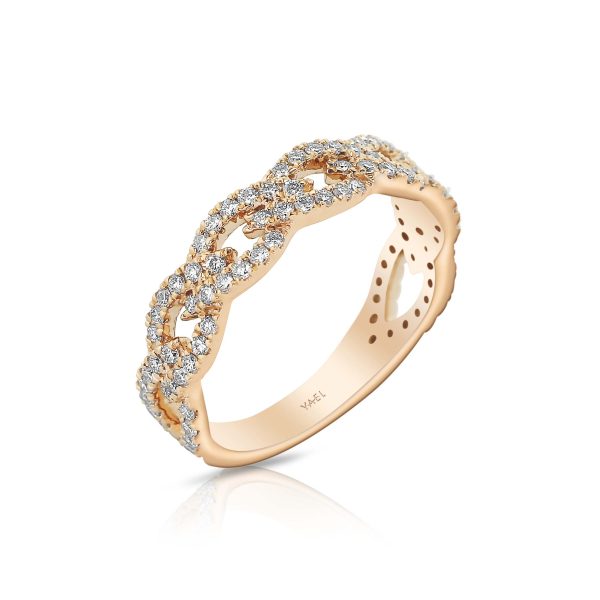 Rose Gold Diamond Stackable Band - Image 2