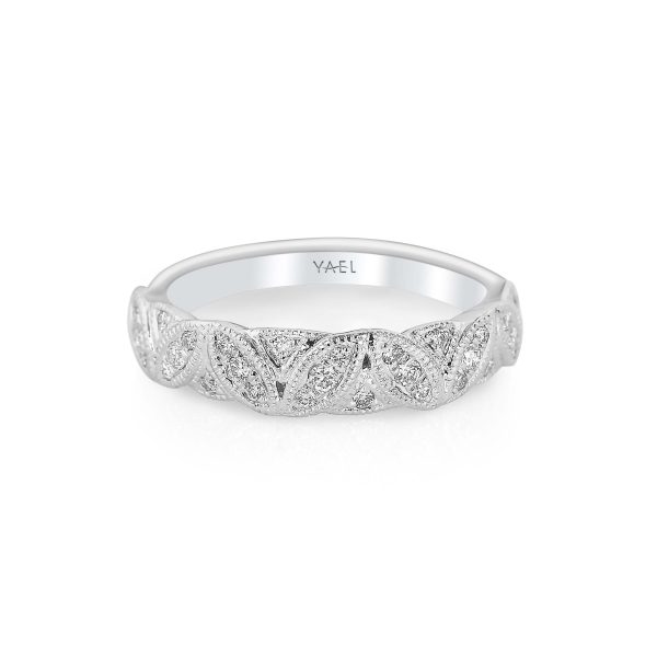 Textured Diamond Band in White Gold - Image 2