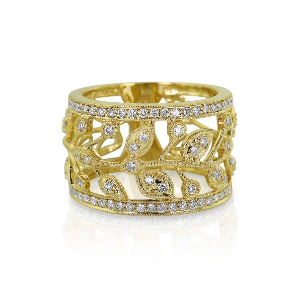 Yellow Gold Diamond Cigar Band - Image 2