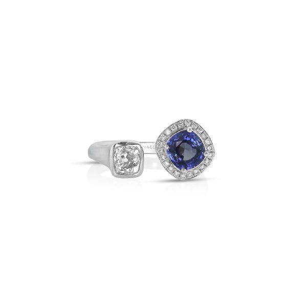 Purple and White Sapphire Diamond Ring - Image 2