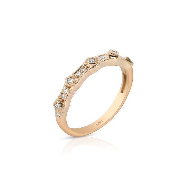 Princess-Cut Diamond Band in Rose Gold - Image 2
