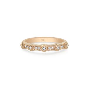 Princess-Cut Diamond Band in Rose Gold