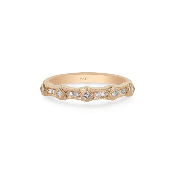 Princess-Cut Diamond Band in Rose Gold