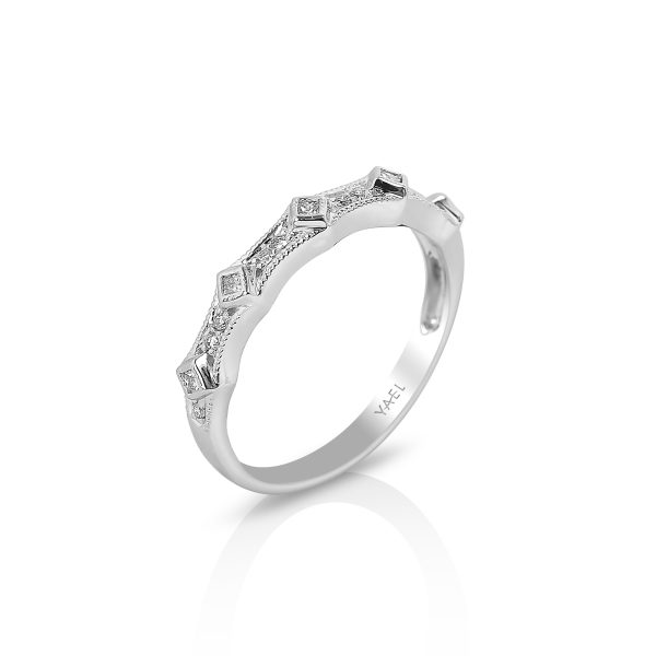 Princess-Cut Diamond Band in White Gold - Image 2