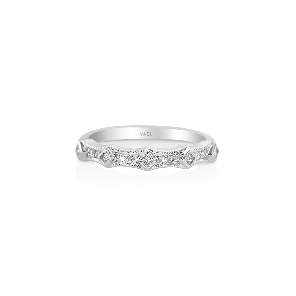Princess-Cut Diamond Band in White Gold
