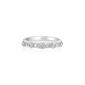 Princess-Cut Diamond Band in White Gold