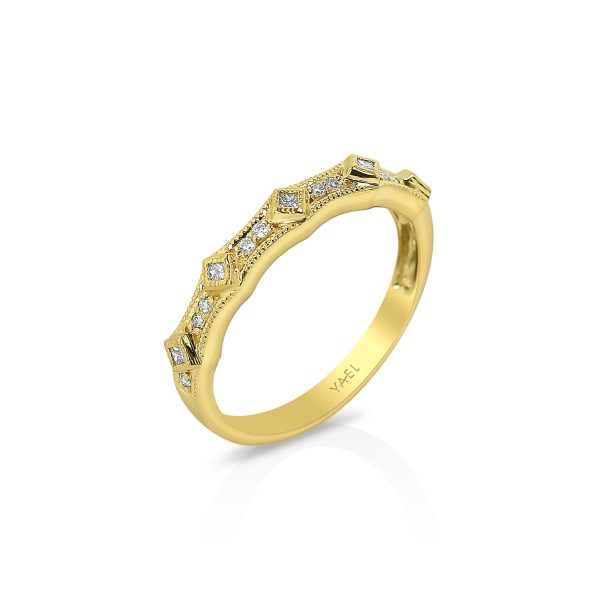 Princess-Cut Diamond Band in Yellow Gold - Image 2