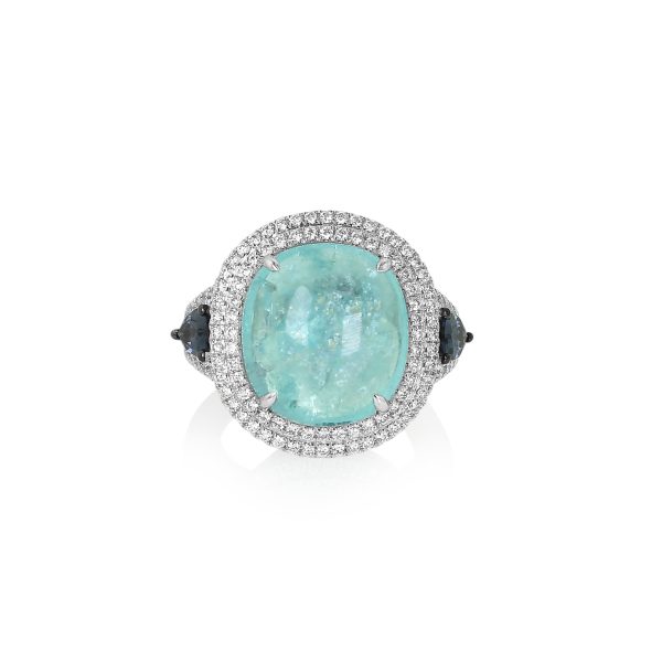 Paraiba and Color Change Garnet Ring - Image 2