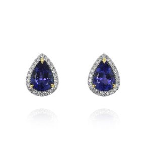 Pear Tanzanite Drop Earrings