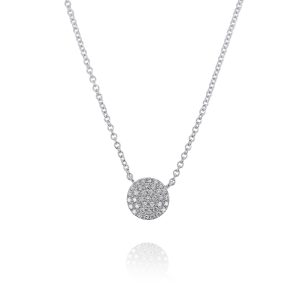 Diamond Circle Pendant Necklace
