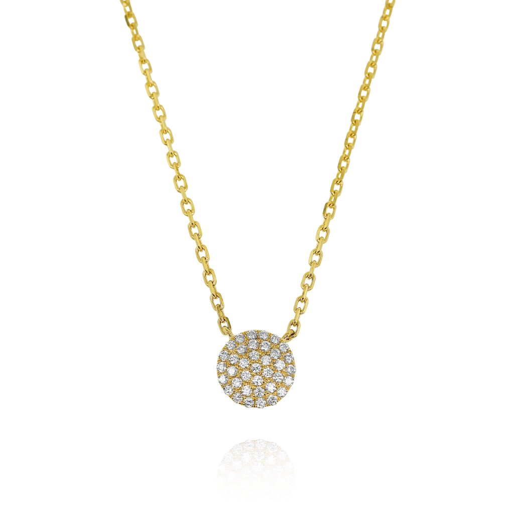 Diamond Circle Pendant Necklace