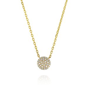 Diamond Circle Pendant Necklace