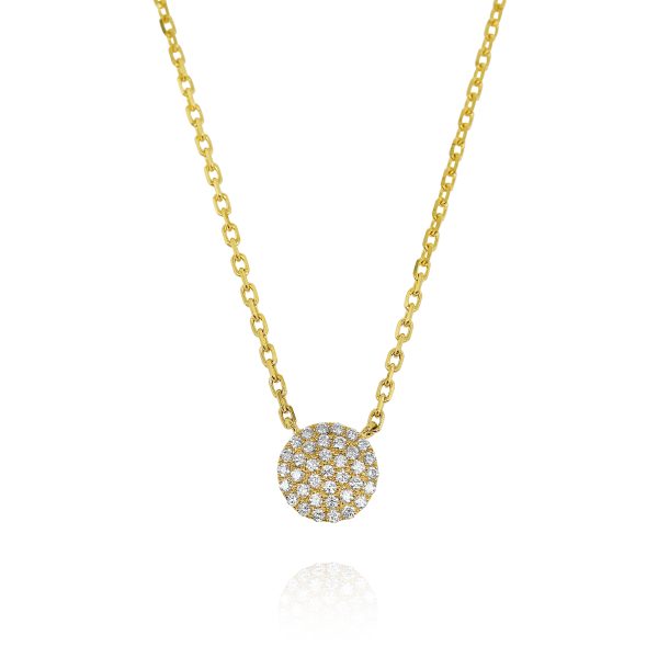Diamond Circle Pendant Necklace