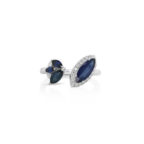 Multi Marquise Blue Sapphire Ring - Image 3