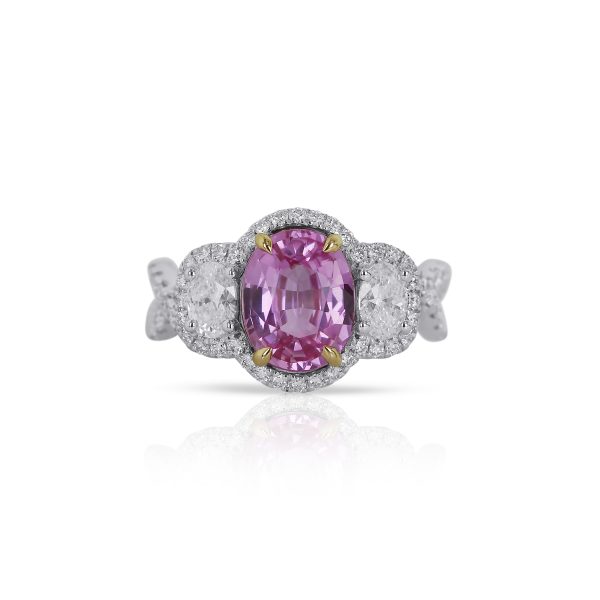 Pink Sapphire and Diamond Statement Ring - Image 3