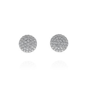 Diamond Circle Stud Earrings